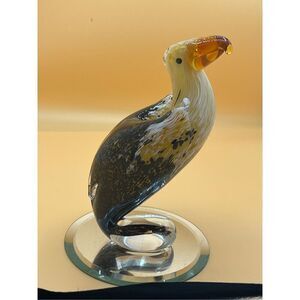 Fifth Avenue  Bald Eagle Bird Figurine Crystal Large Heavy 9.5" Hand Crafted   T